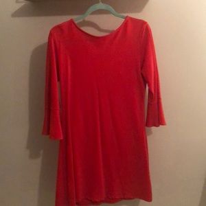 Little Red Dress with Back Bow Detail
